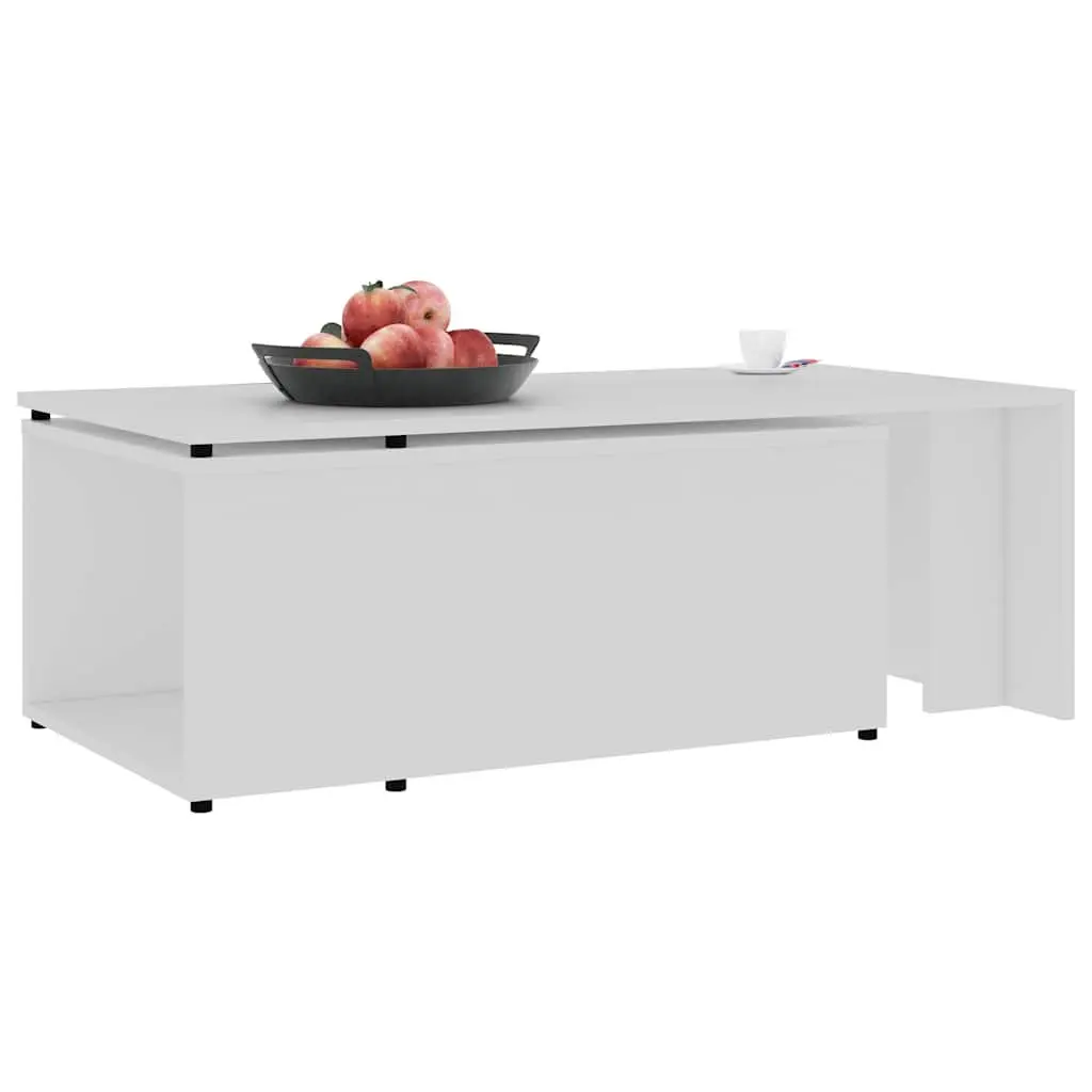 White Engineered Wood Coffee Table 150x50x35 cm