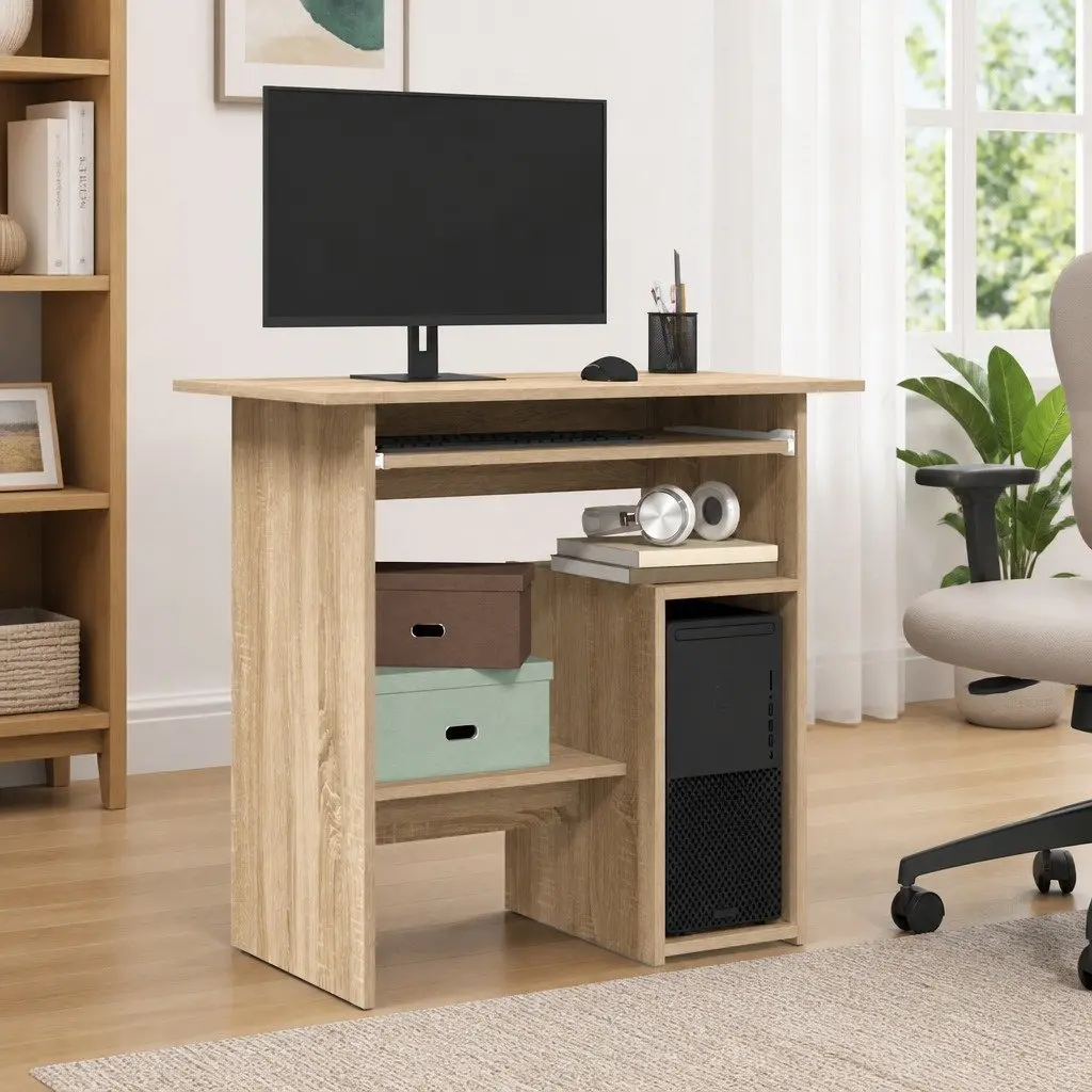 Desk Engineered Wood 80x45x74 cm Brown