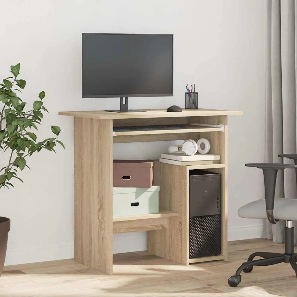 Desk Engineered Wood 80x45x74 cm Brown
