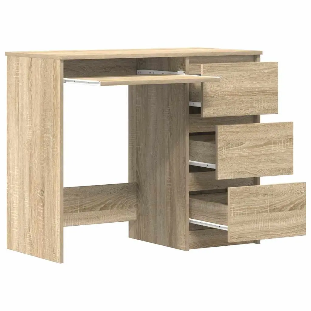 Engineered Wood Desk 90x45x76cm Brown