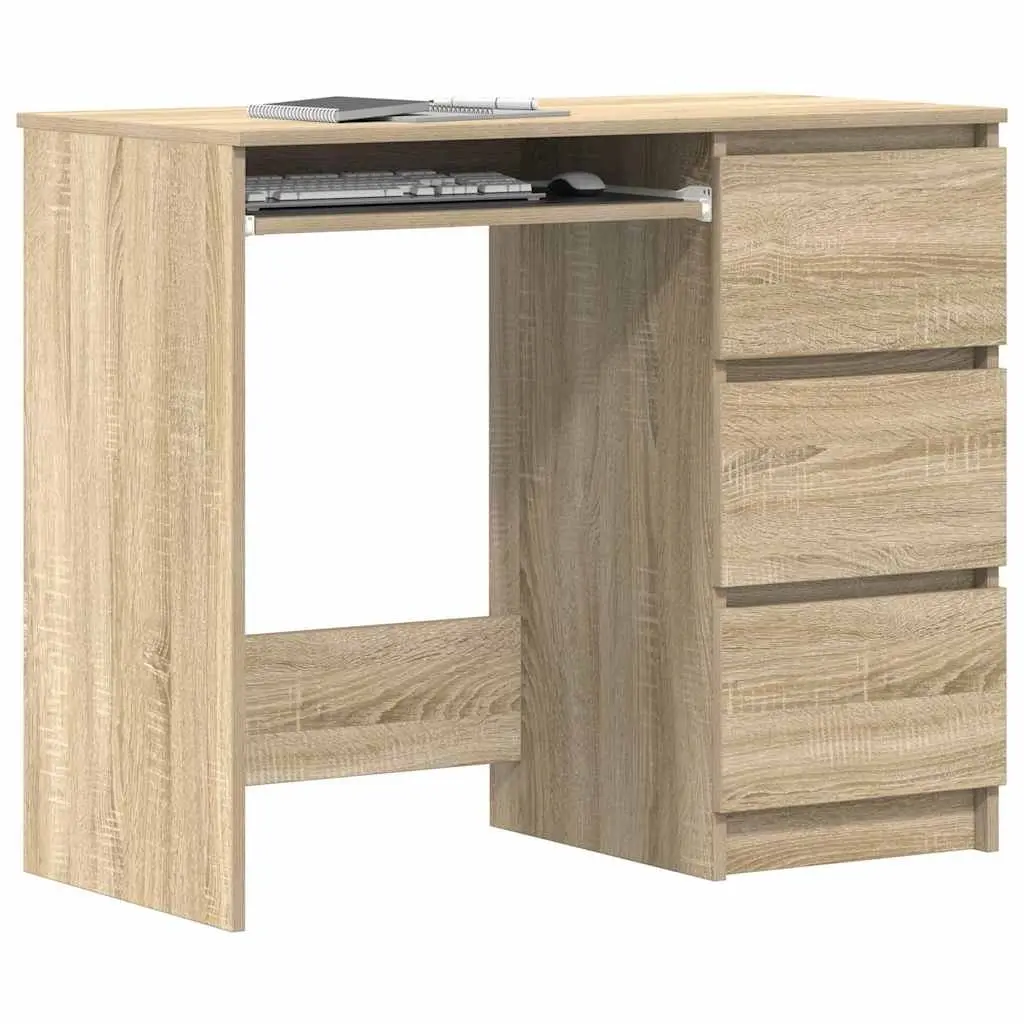 Engineered Wood Desk 90x45x76cm Brown