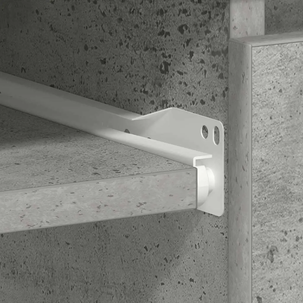 Concrete Grey Office Desk with Drawer Storage, 90cm