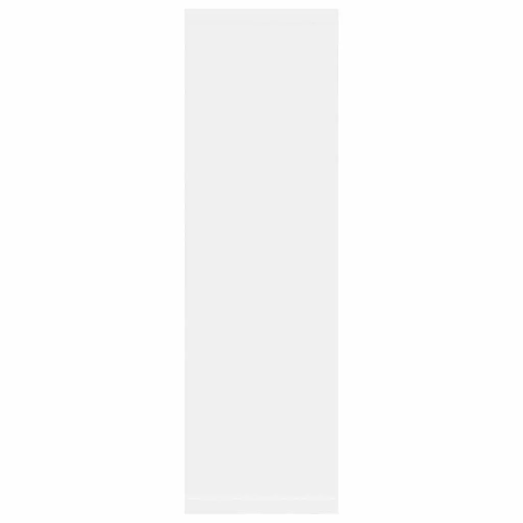 White Floating Shelf with Eight Storage Compartments
