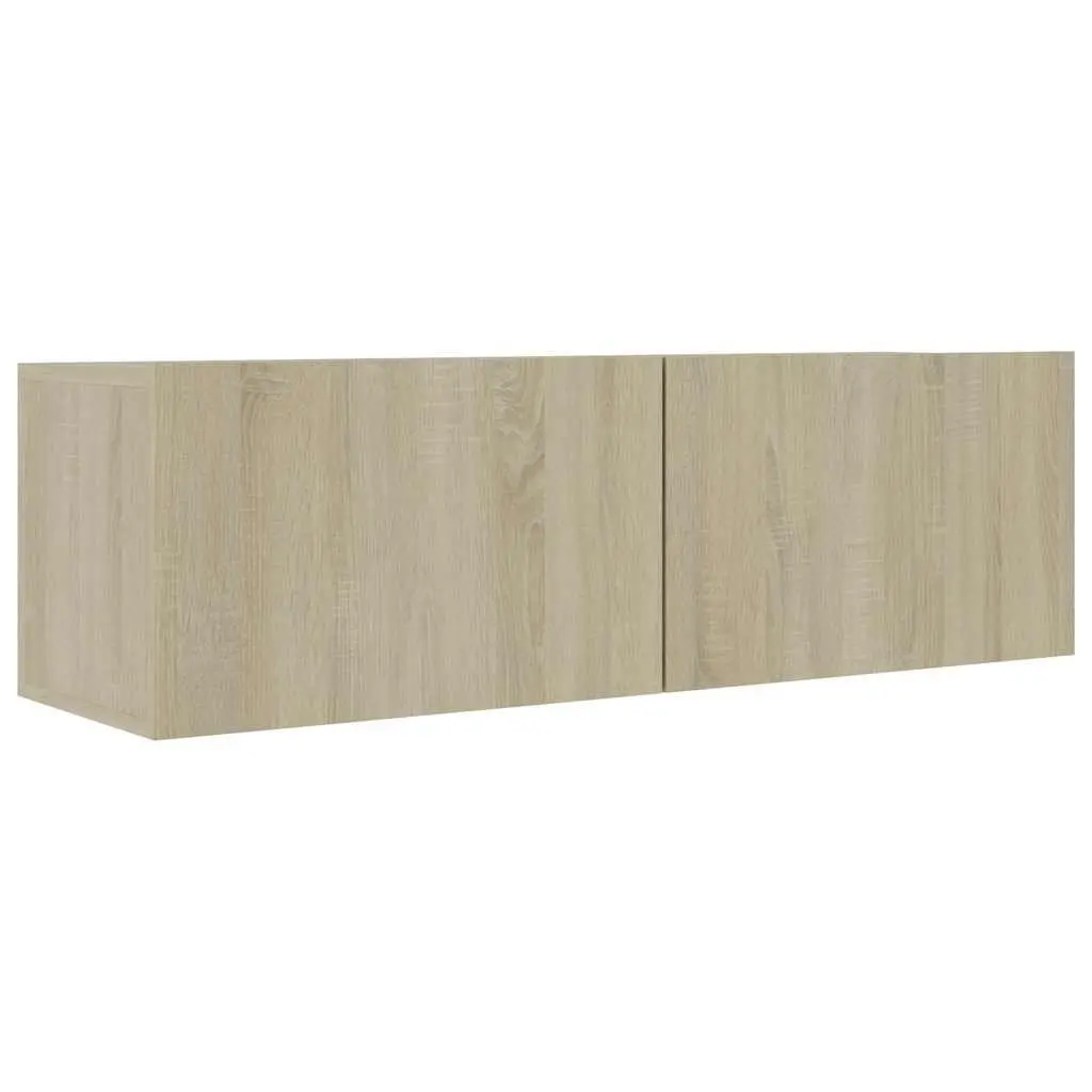 TV Stand Engineered Wood 100 x 30 x 30 cm Brown Wall-Mounted Living Room Media Storage Unit