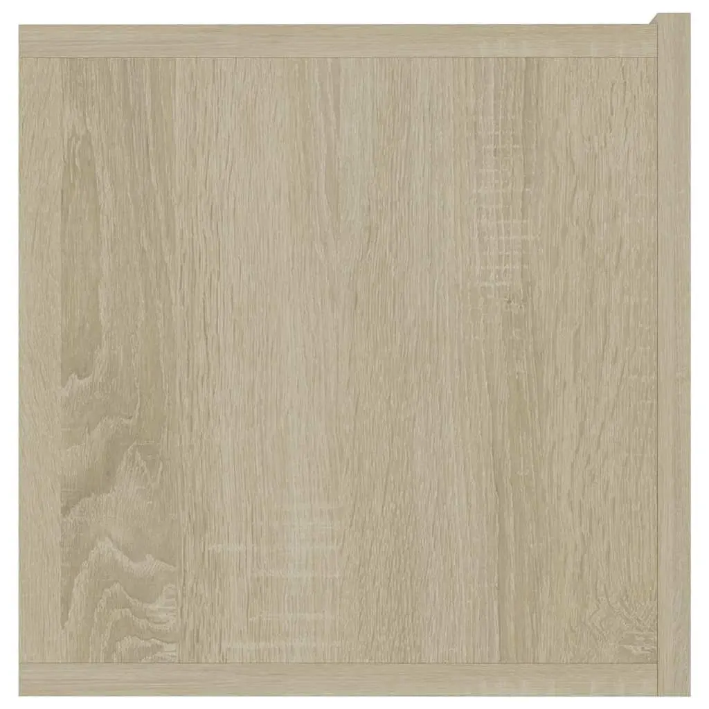 Brown Wall-Mounted TV Cabinet with Drop-Down Doors