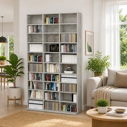 Stylish Grey CD Cabinet with 30 Compartments