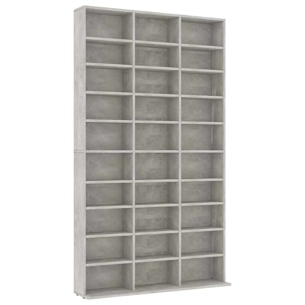 CD Cabinet Engineered Wood 102L x 16W x 177.5H cm Grey