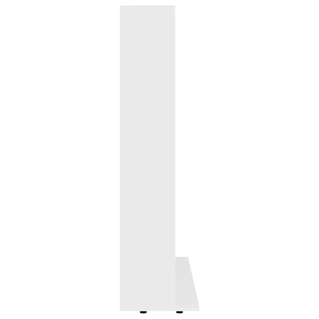 White CD Cabinet with 15 Open Compartments