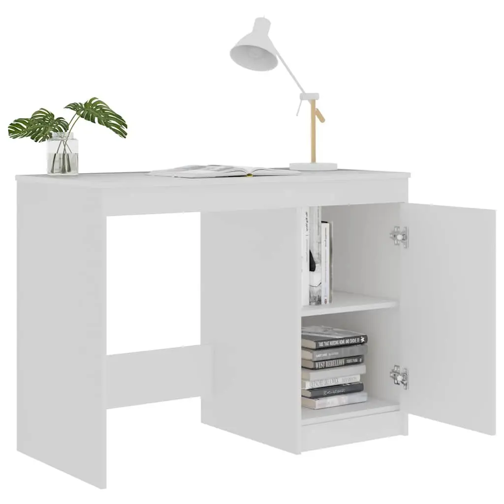 Office Desk Engineered Wood 100x50x76 cm White