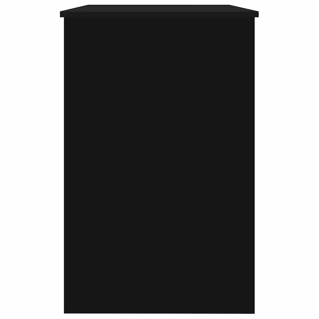Black Office Desk with Durable Storage Cabinet