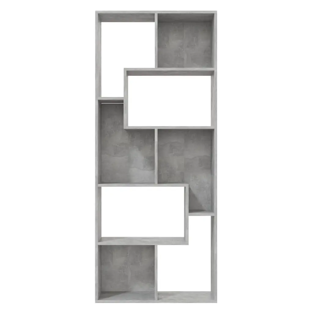 Grey Engineered Wood Book Cabinet Storage Unit