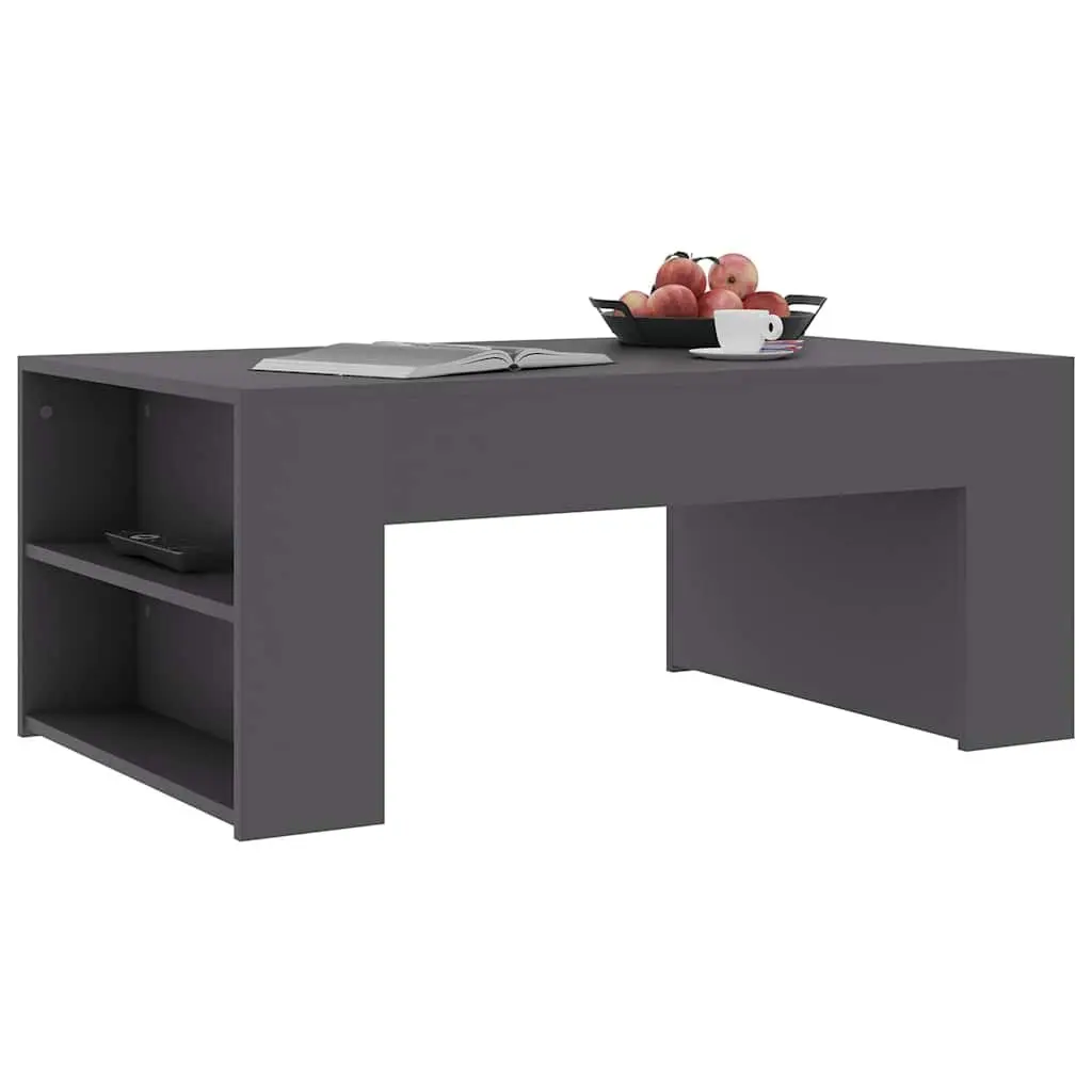 Grey Engineered Wood Coffee Table for Living Rooms