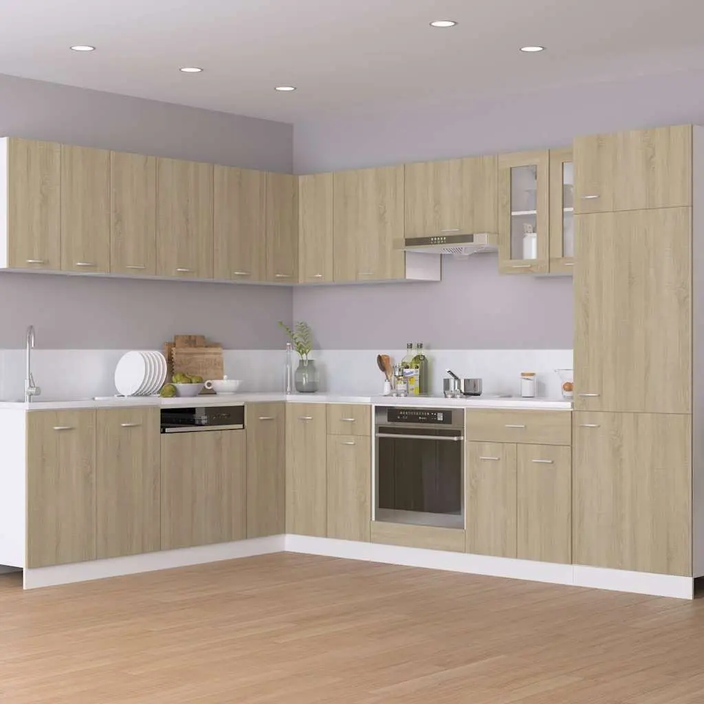 Brown Engineered Wood Corner Bottom Cabinet