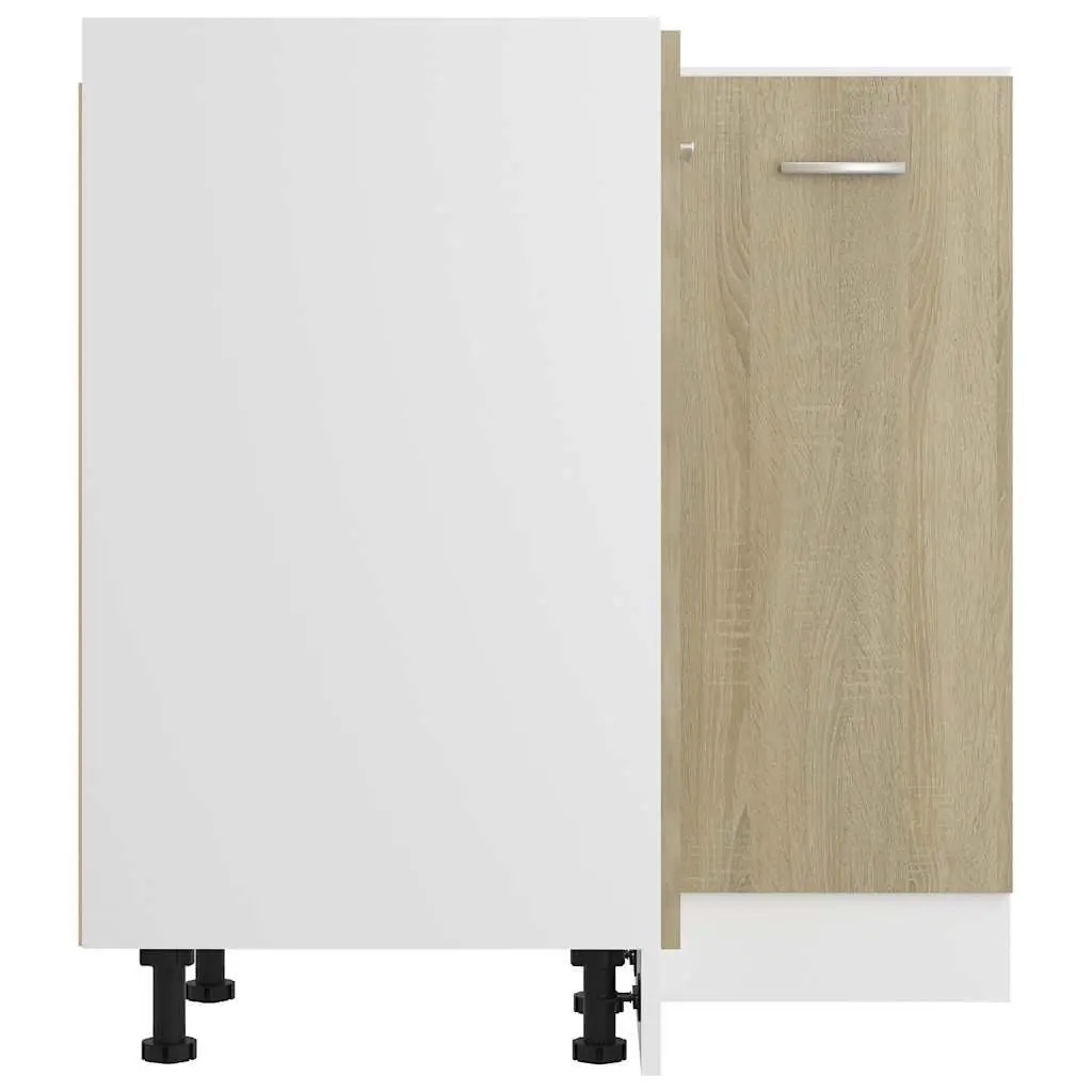 Brown Engineered Wood Corner Bottom Cabinet