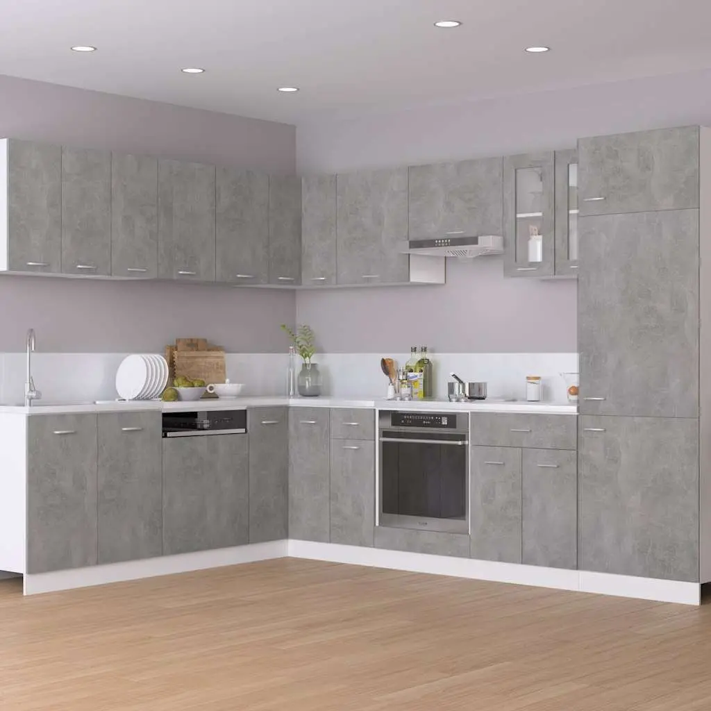 Corner Bottom Kitchen Cabinet Engineered Wood 75.5W x 75.5D x 81.5H cm Grey