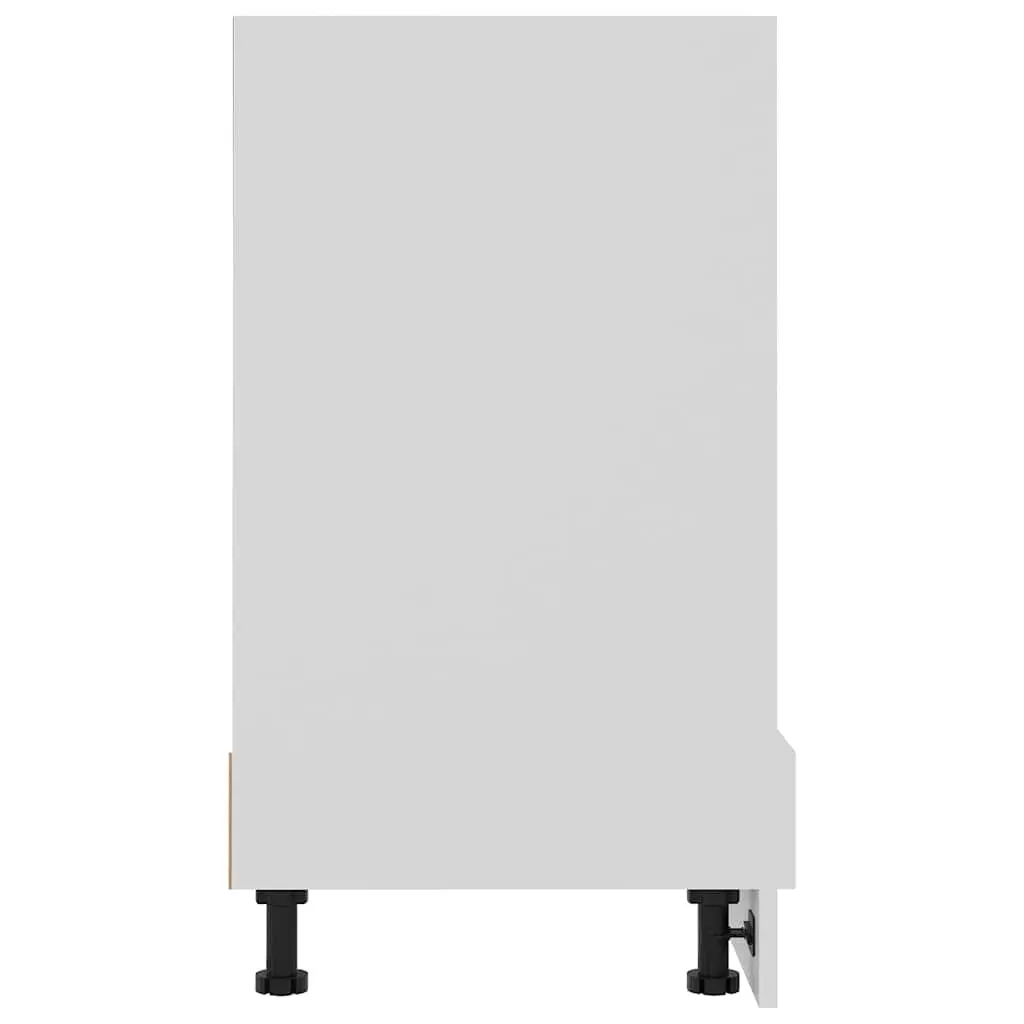 White Engineered Wood Oven Cabinet for Kitchen Storage