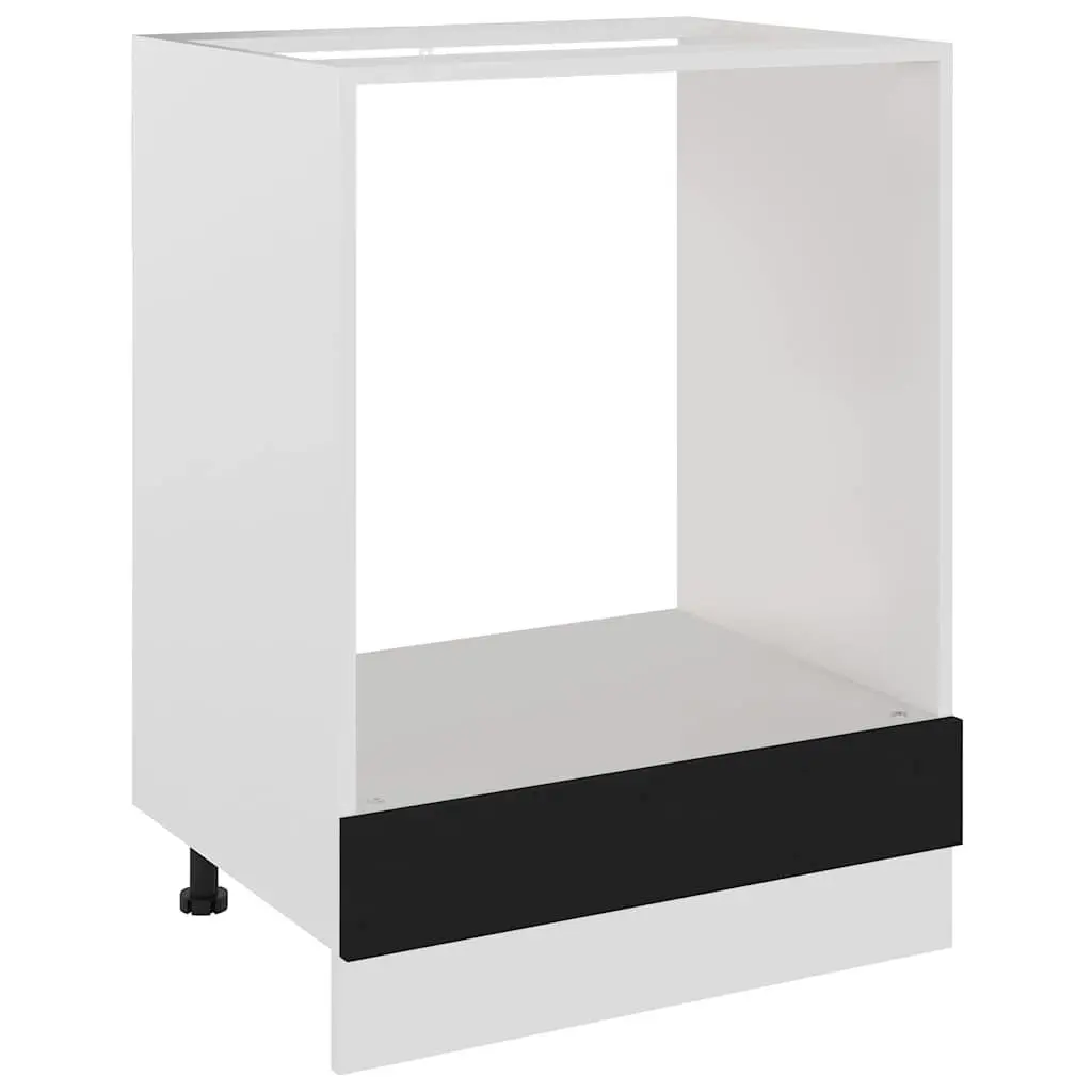 Oven Cabinet Engineered Wood 60x46x81.5cm Black
