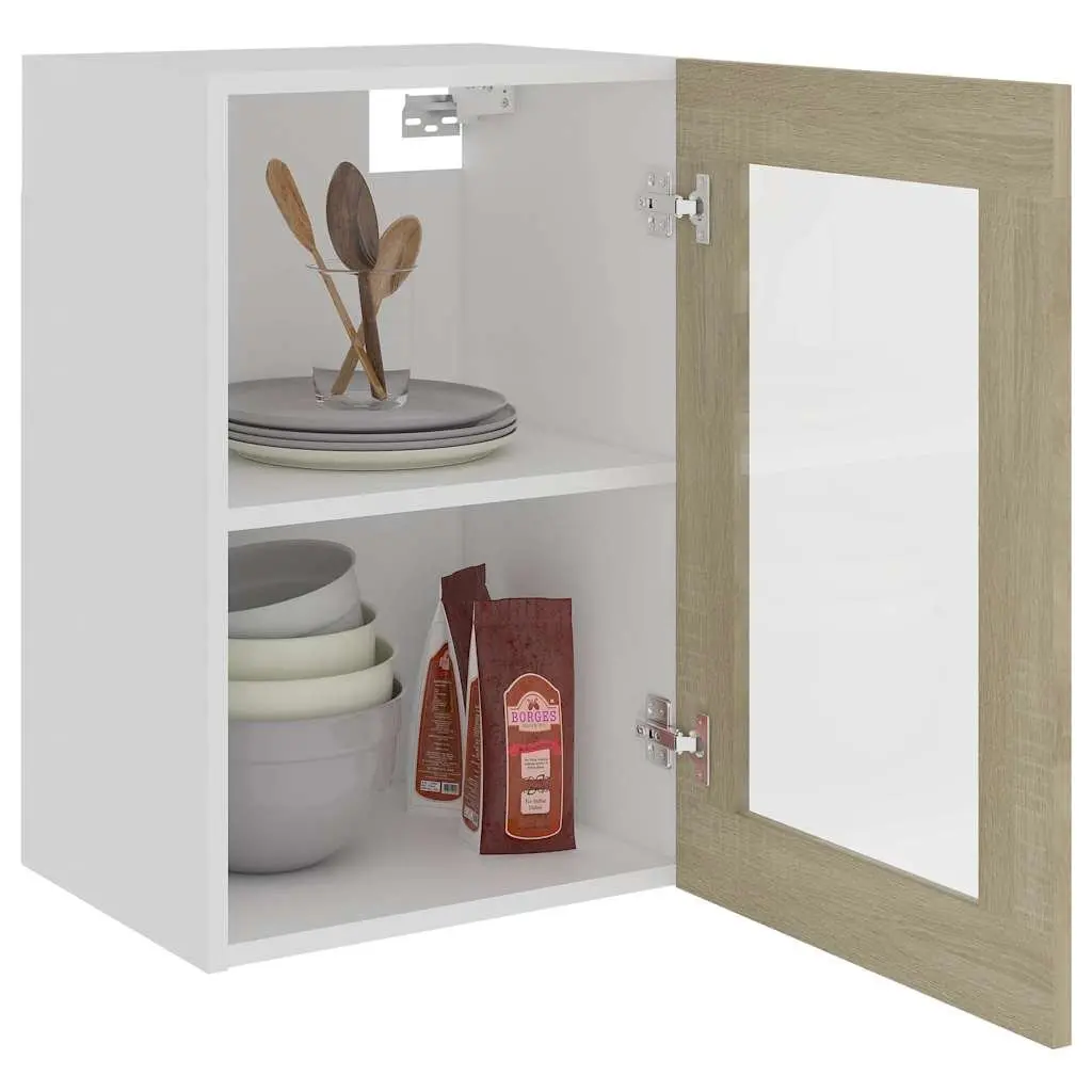 Hanging Glass Cabinet for Kitchen Storage