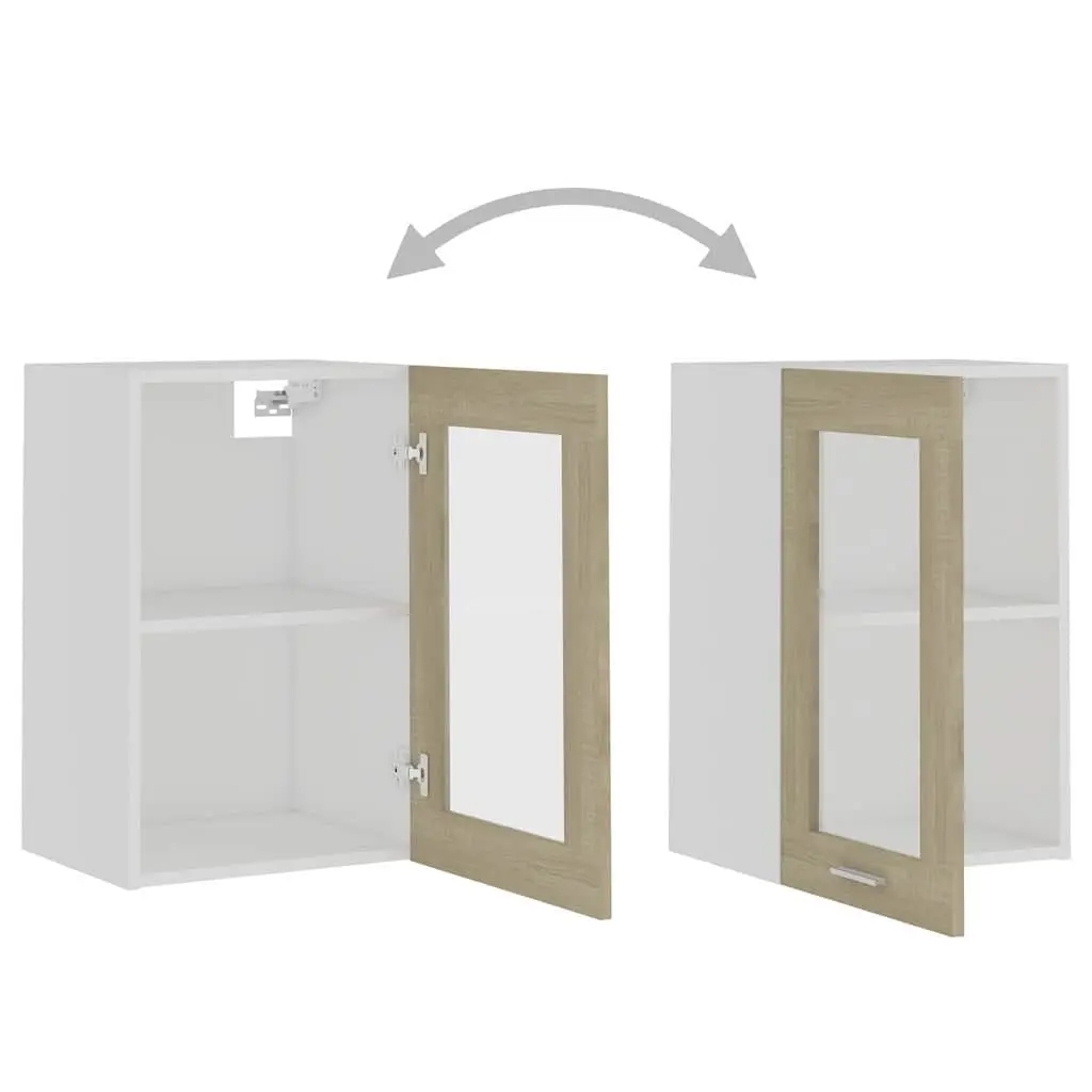 Hanging Glass Cabinet for Kitchen Storage