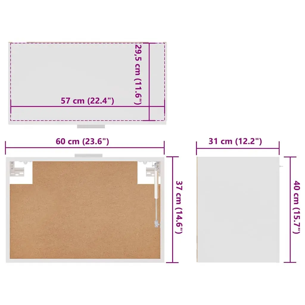 White Kitchen Cabinet with Flip-Up Door