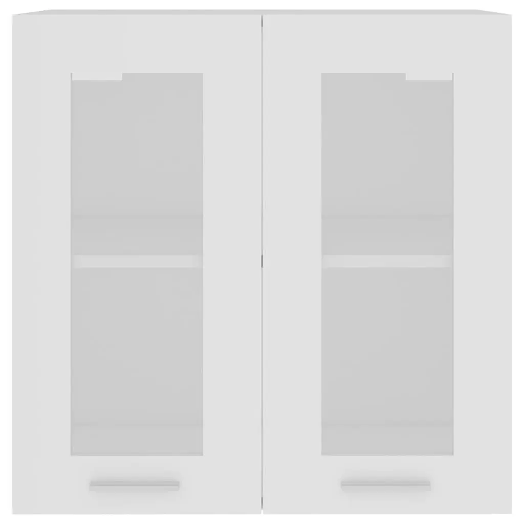 Hanging Glass Cabinet Engineered Wood 60x31x60cm White