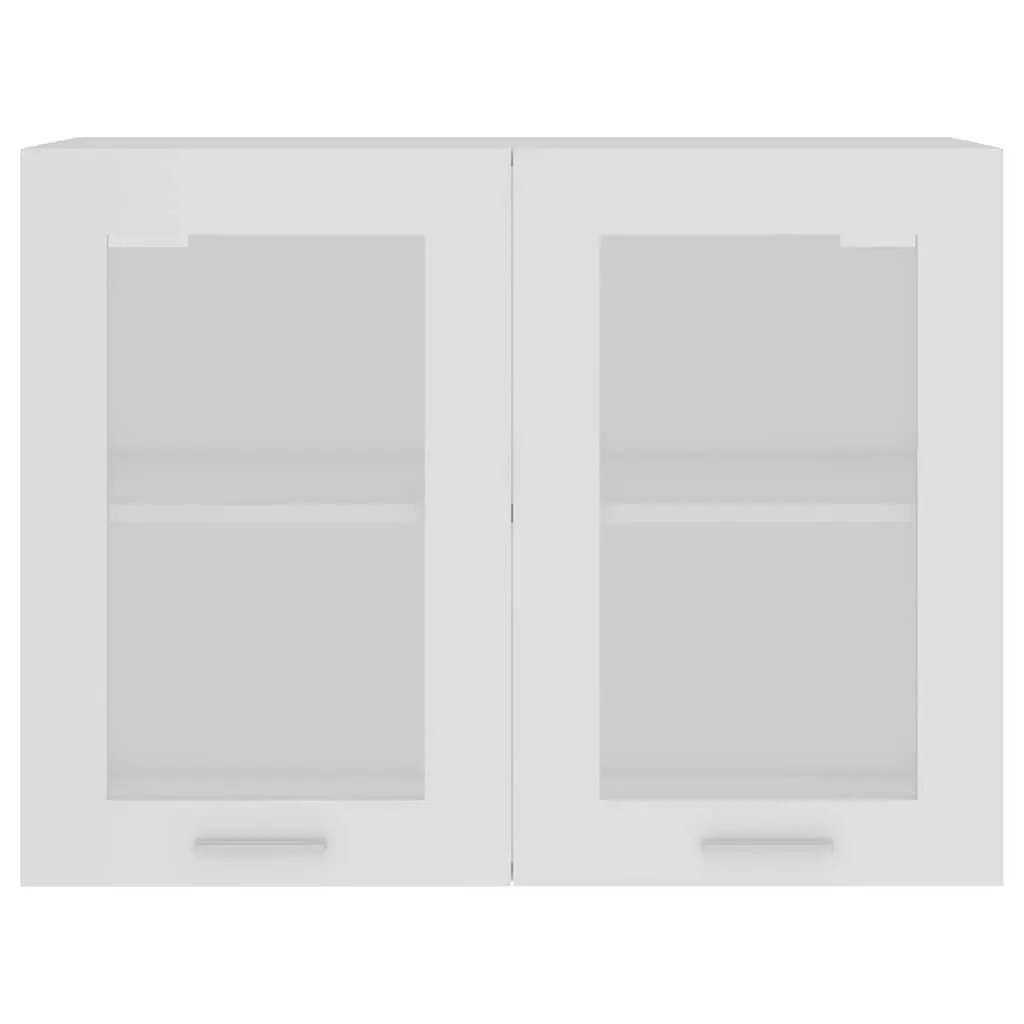 White Glass Cabinet for Kitchen Storage