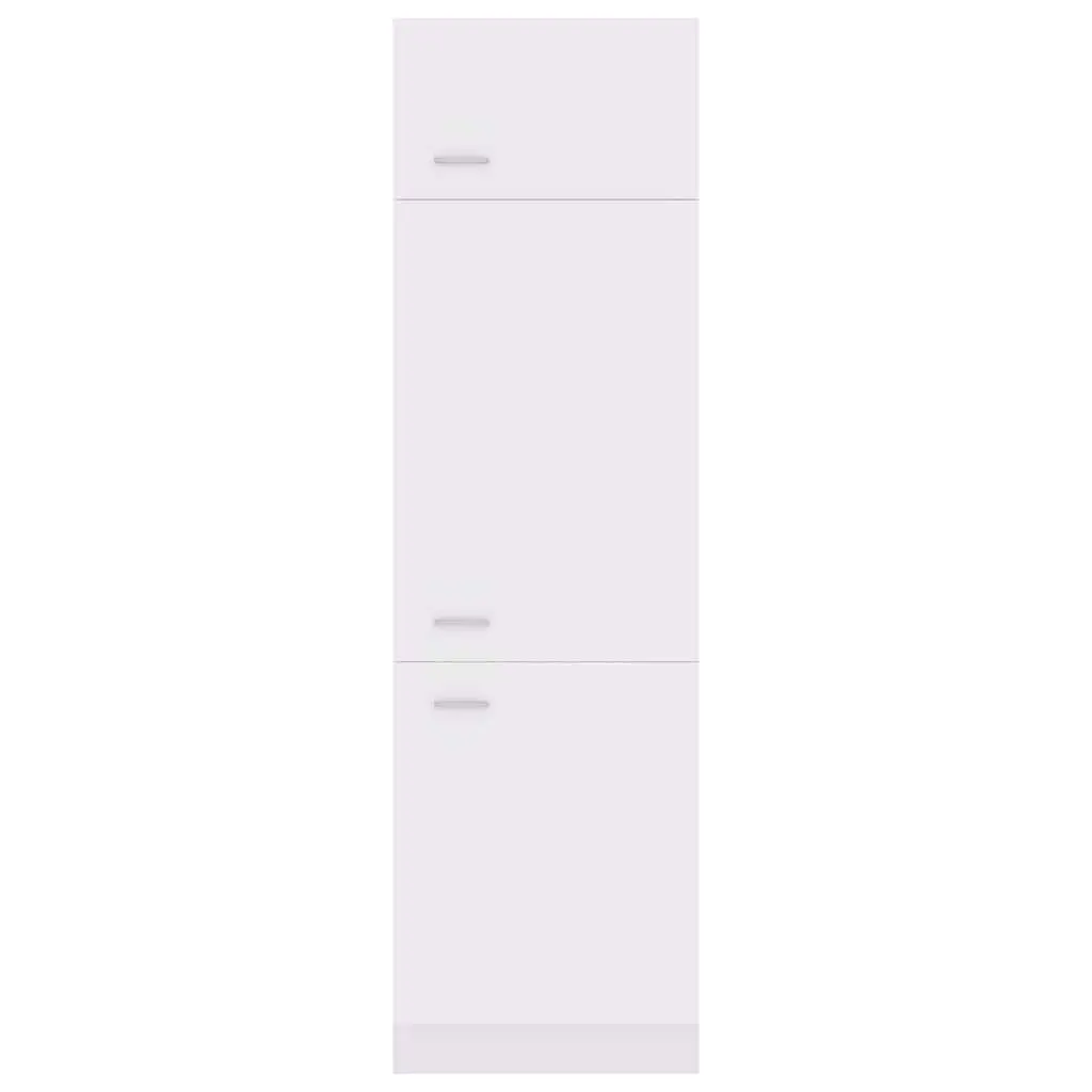 White Kitchen Storage Cabinet with Four Shelves