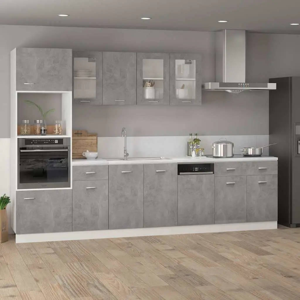 Grey Dishwasher Panel 45x3x67cm for Kitchen