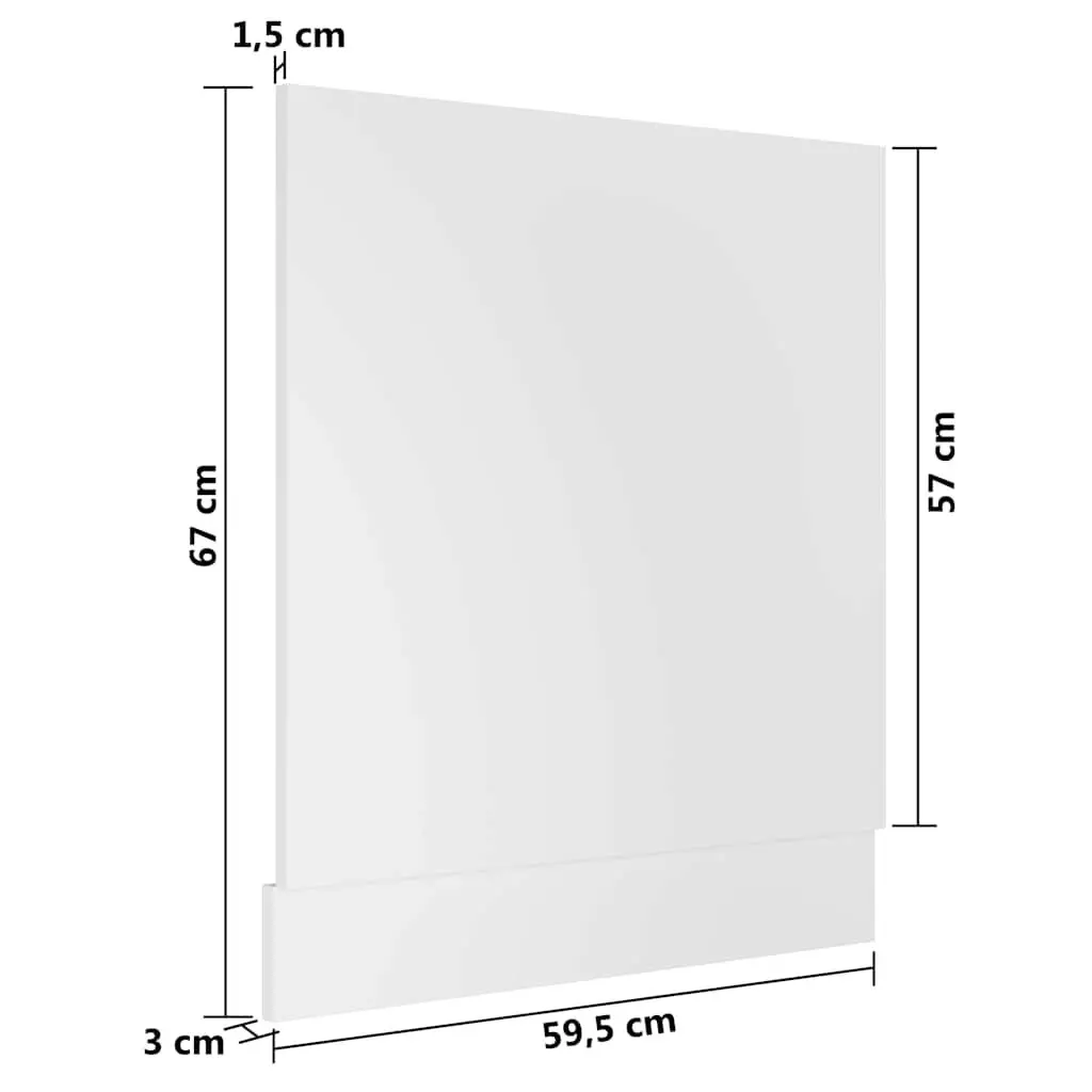 White Dishwasher Front Panel for Kitchen Cabinets