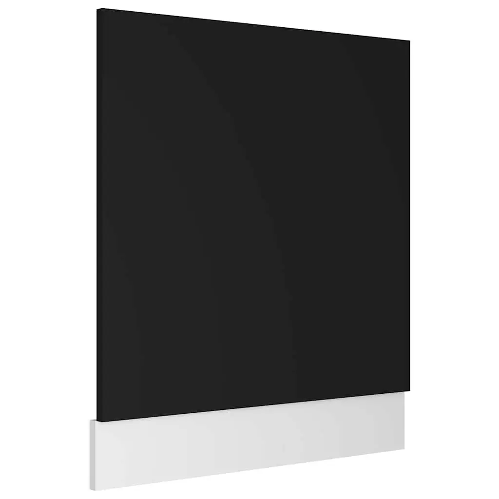 Black Engineered Wood Dishwasher Panel 59.5x67cm