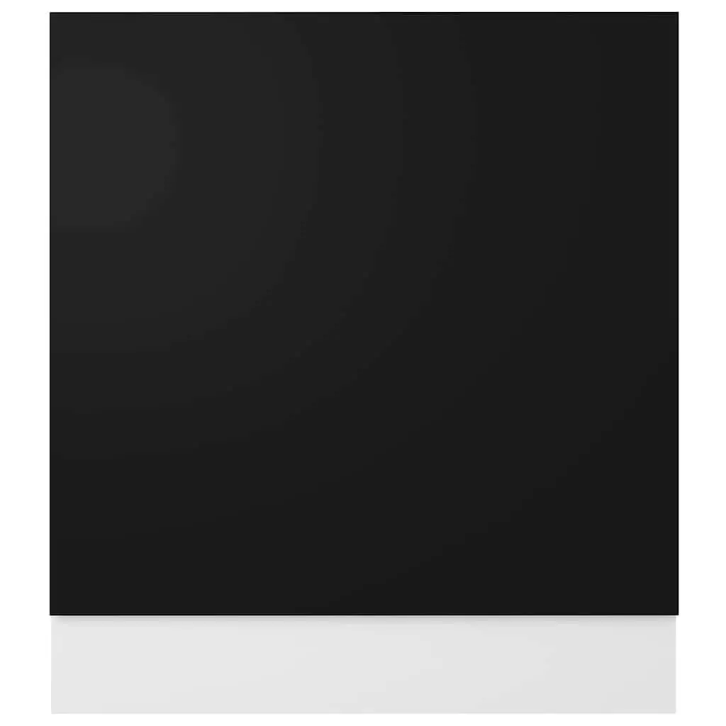 Black Engineered Wood Dishwasher Panel 59.5x67cm