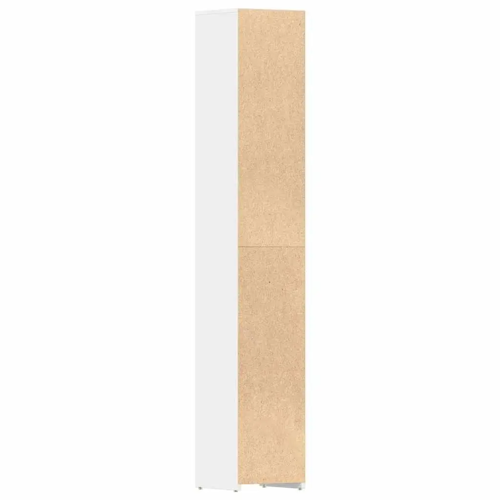 White Bathroom Cabinet 30x30x183.5 cm with Doors