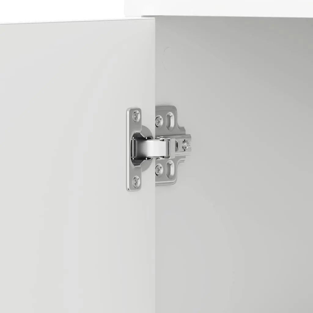 White Bathroom Cabinet 30x30x183.5 cm with Doors