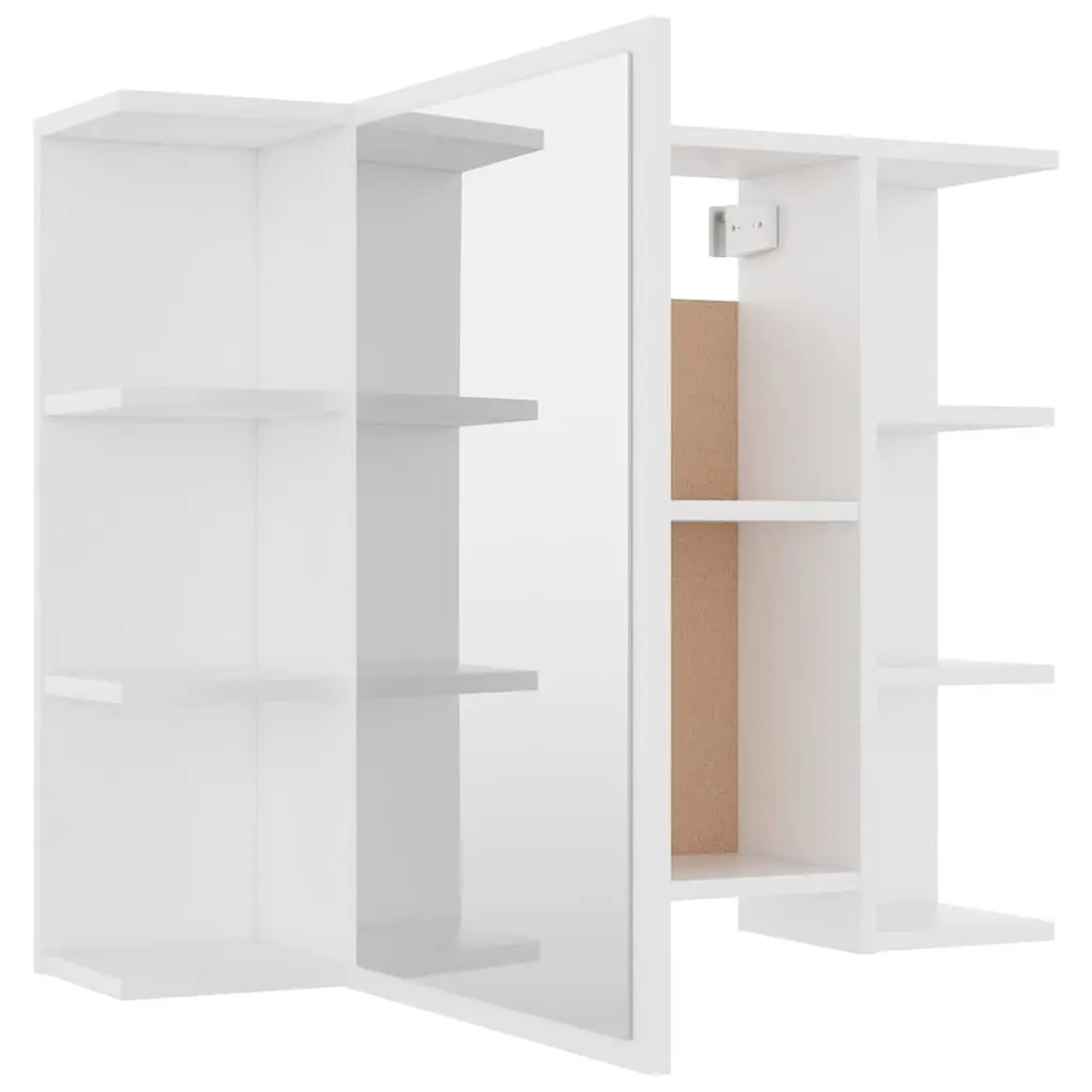 Wall-Mounted Bathroom Mirror Cabinet in White