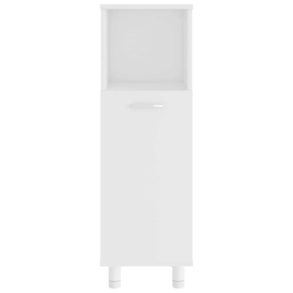 White Bathroom Storage Cabinet with 3 Compartments