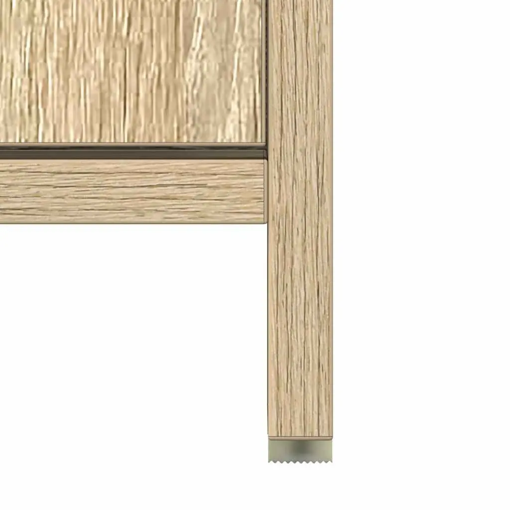 Brown Engineered Wood Bathroom Cabinet with Doors