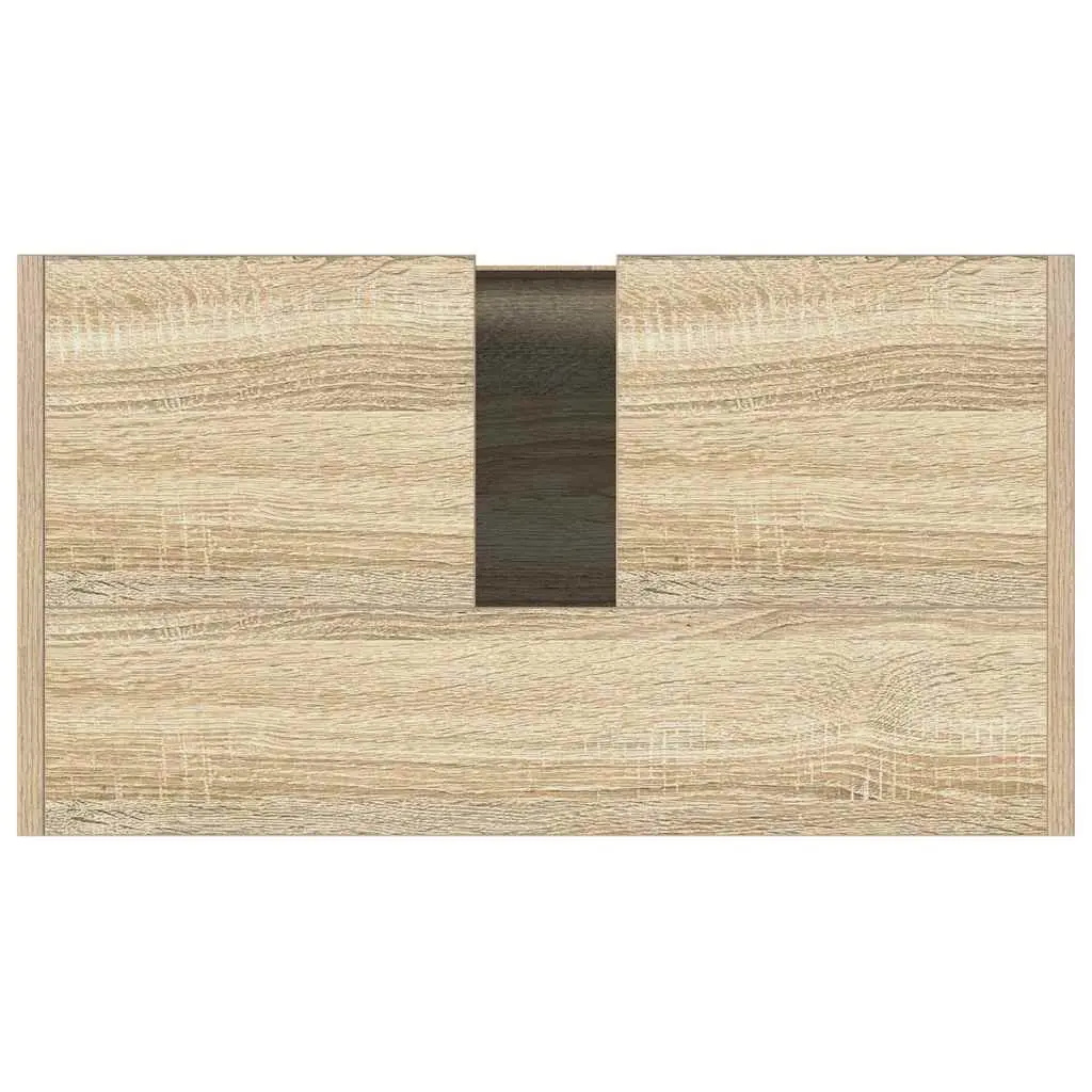 Brown Engineered Wood Bathroom Cabinet with Doors