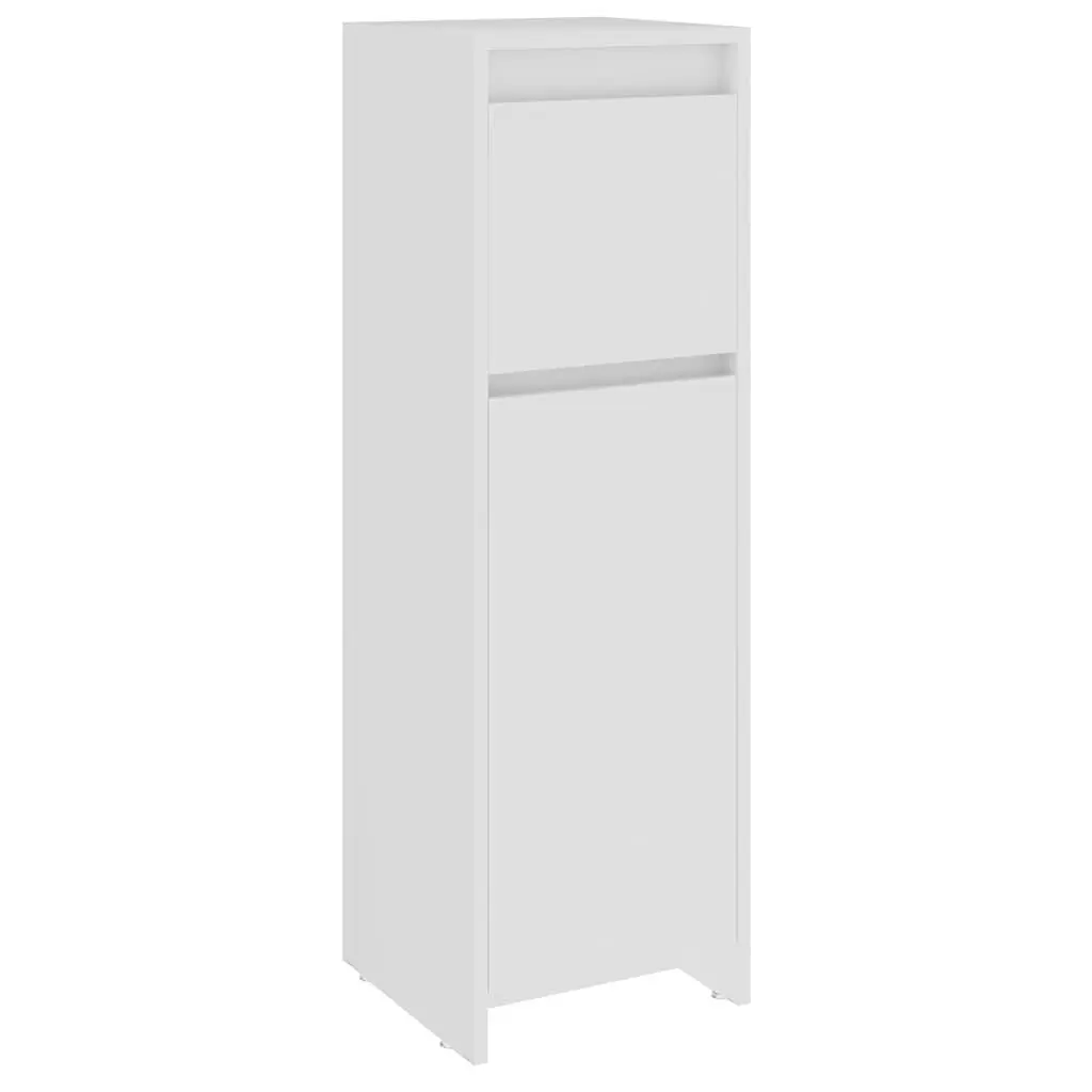 30x30x95 cm White Bathroom Cabinet with Drawer