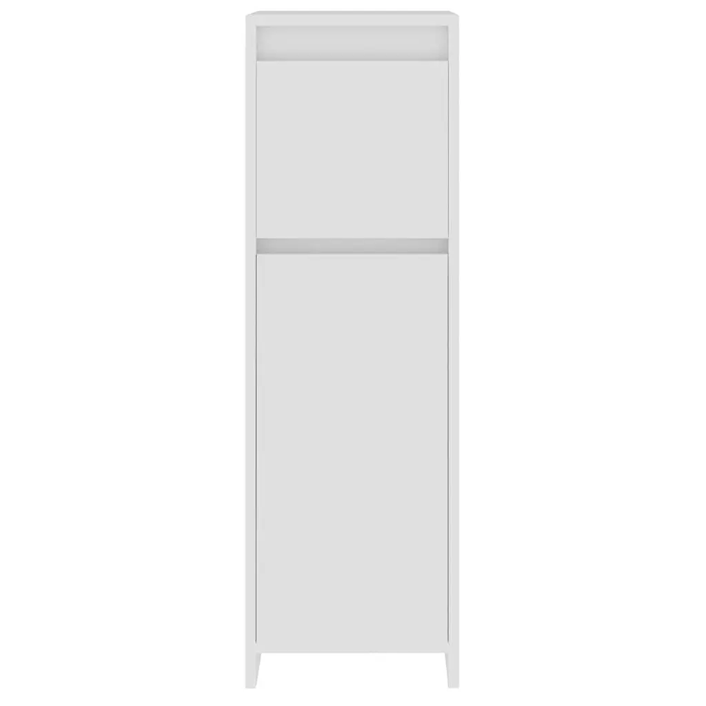 30x30x95 cm White Bathroom Cabinet with Drawer
