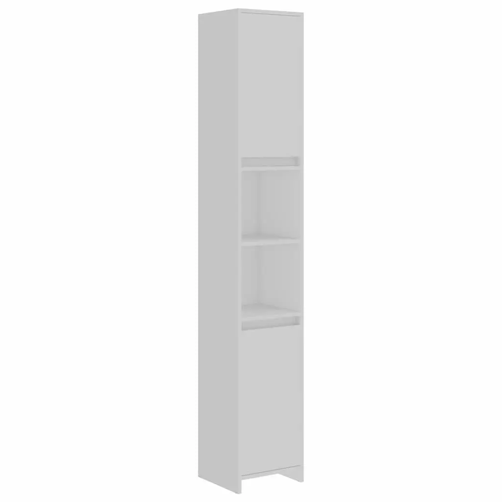 White Bathroom Cabinet with 6 Compartments