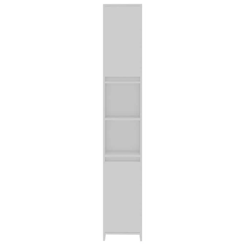 White Bathroom Cabinet with 6 Compartments
