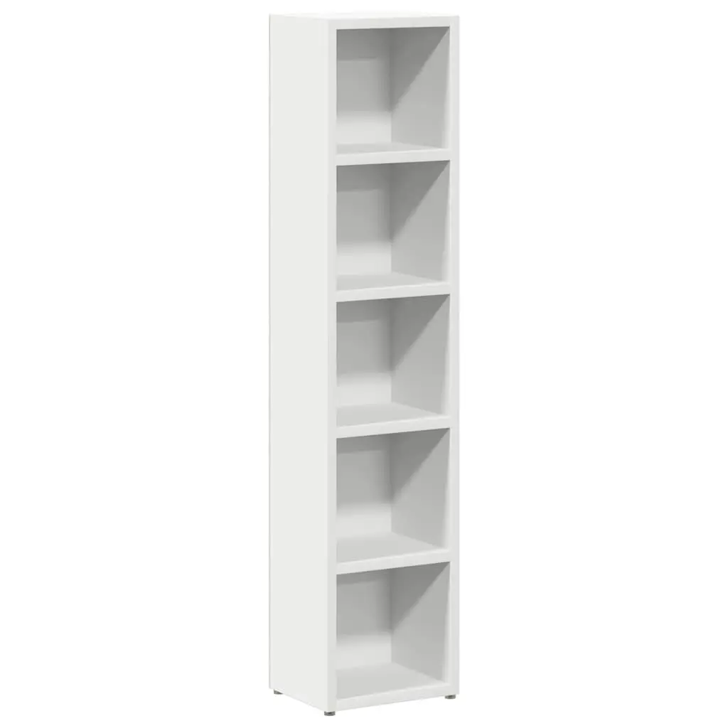 Engineered Wood CD Storage Cabinet, 2-Piece Set in White