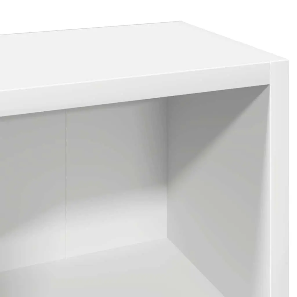 Engineered Wood CD Storage Cabinet, 2-Piece Set in White