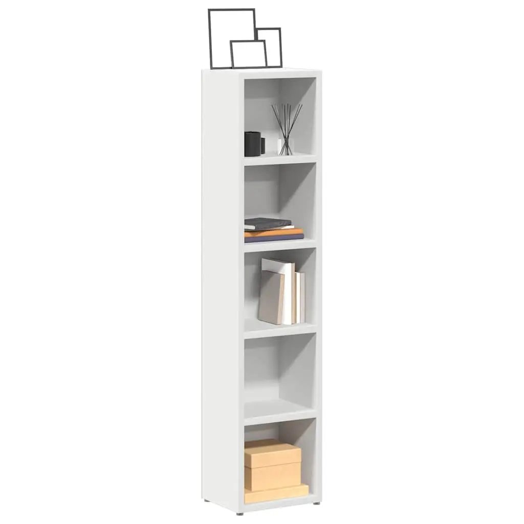 Engineered Wood CD Storage Cabinet, 2-Piece Set in White