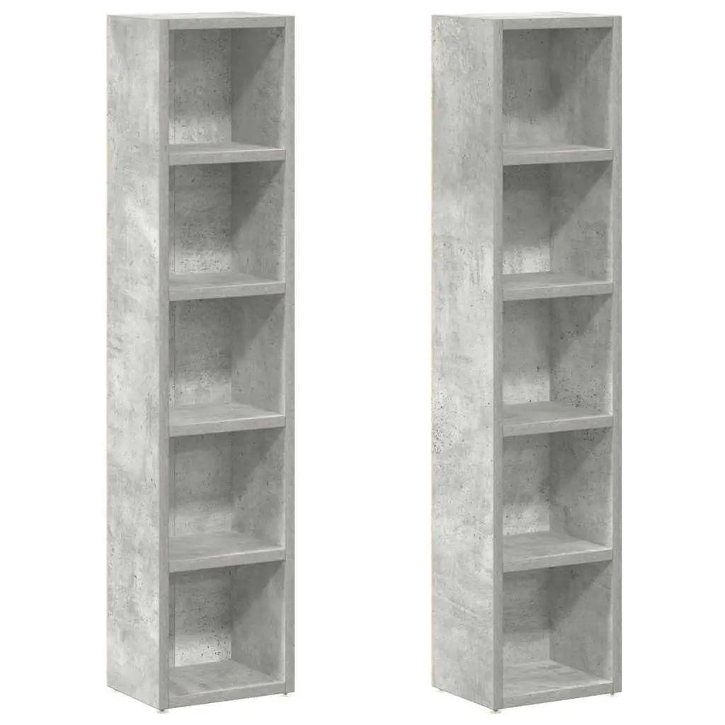 CD Storage Cabinet Grey 21x16x93.5cm Media Organizer Shelving Unit 5