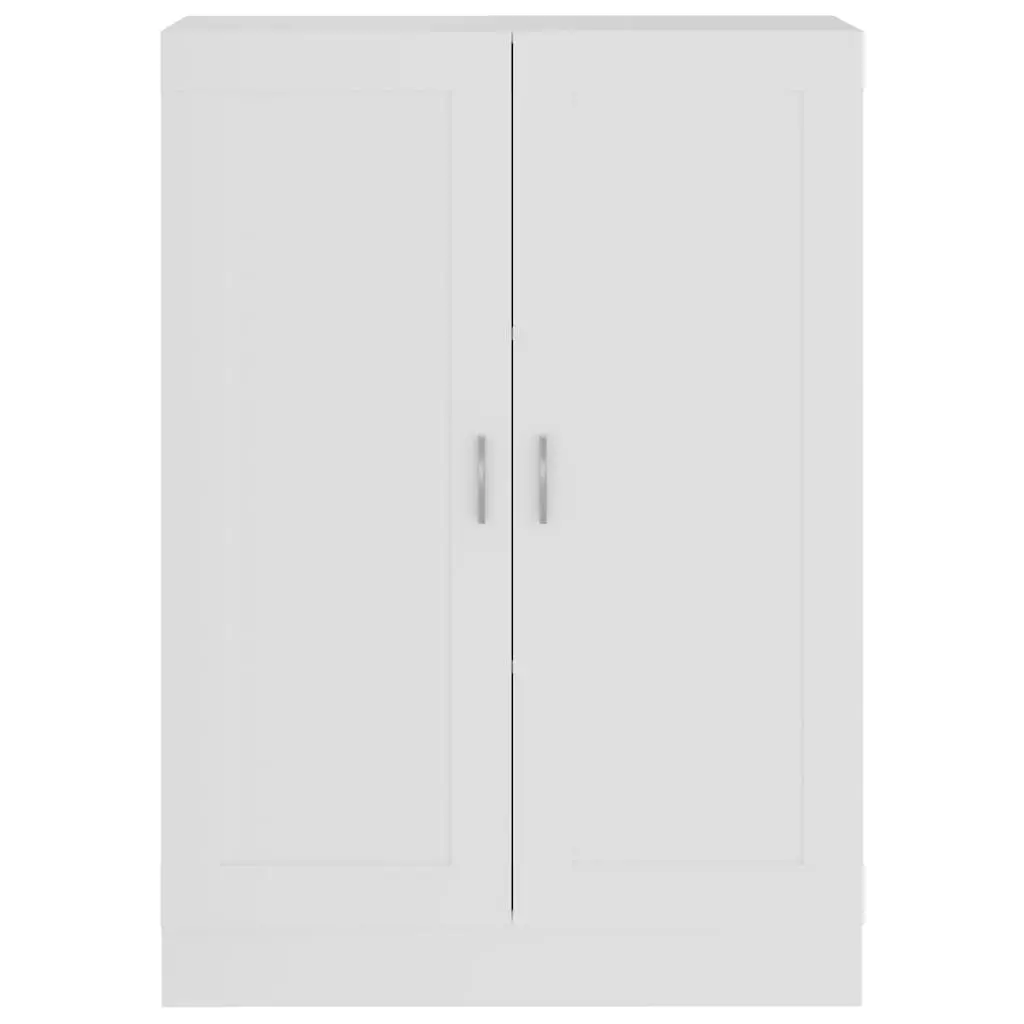 White Book Cabinet with Doors and Compartments