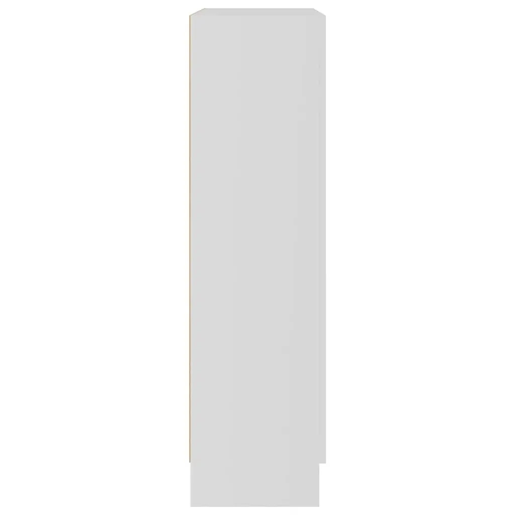 White Book Cabinet with Doors and Compartments