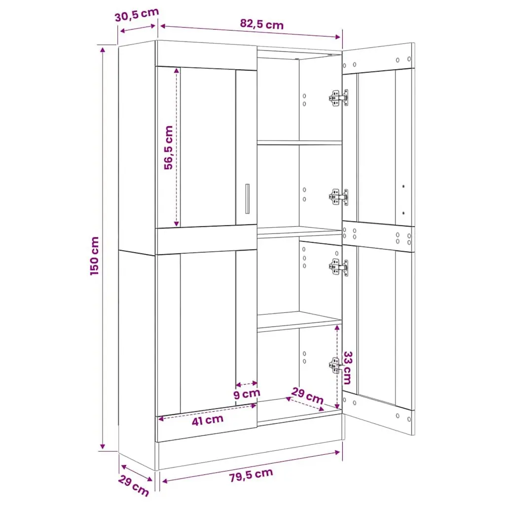 Brown Book Cabinet with Ample Storage Space