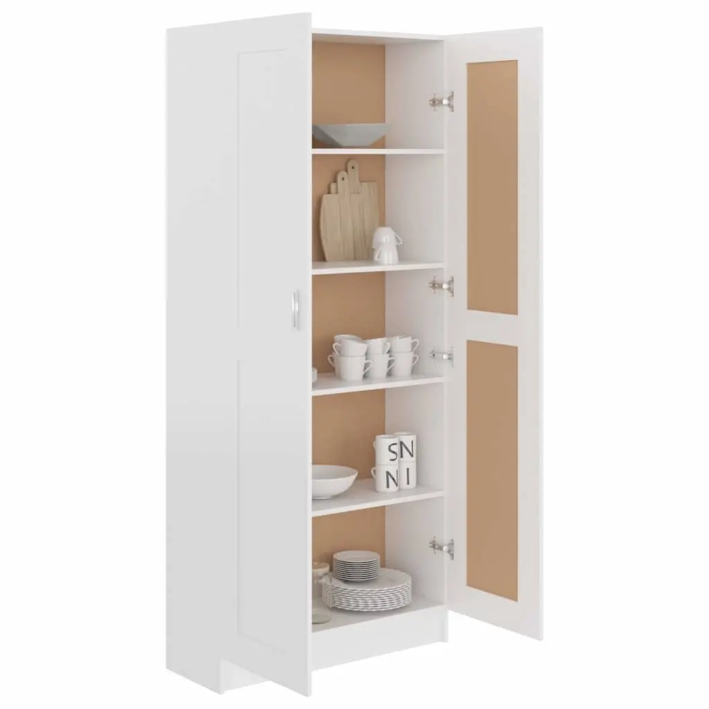 White Book Cabinet with 5 Spacious Compartments