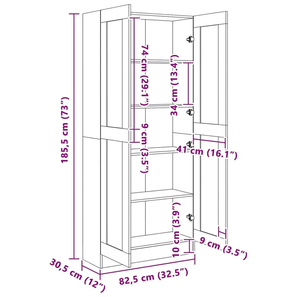 White Book Cabinet with 5 Spacious Compartments